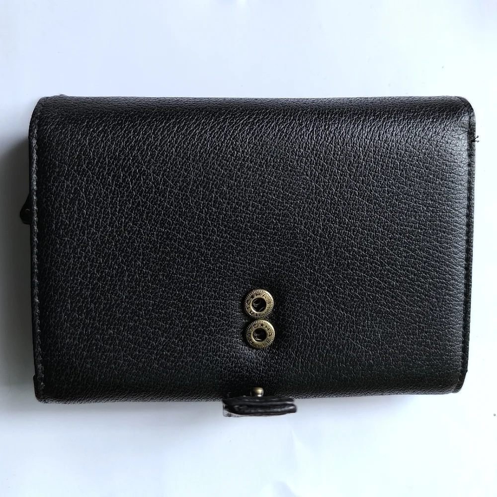 Mike Fulton Black Leather Milti-functional Wallet